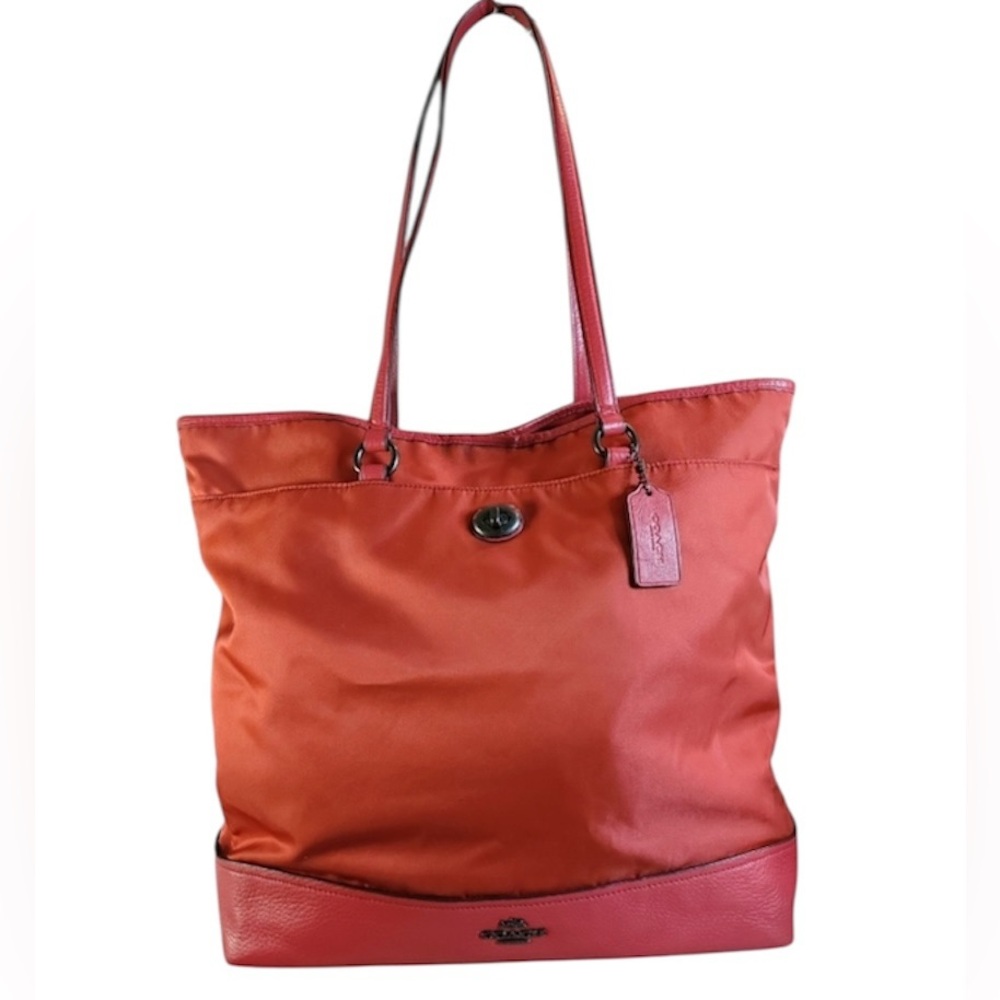 NWOT Coach Red Tote Bag with Hang Tag